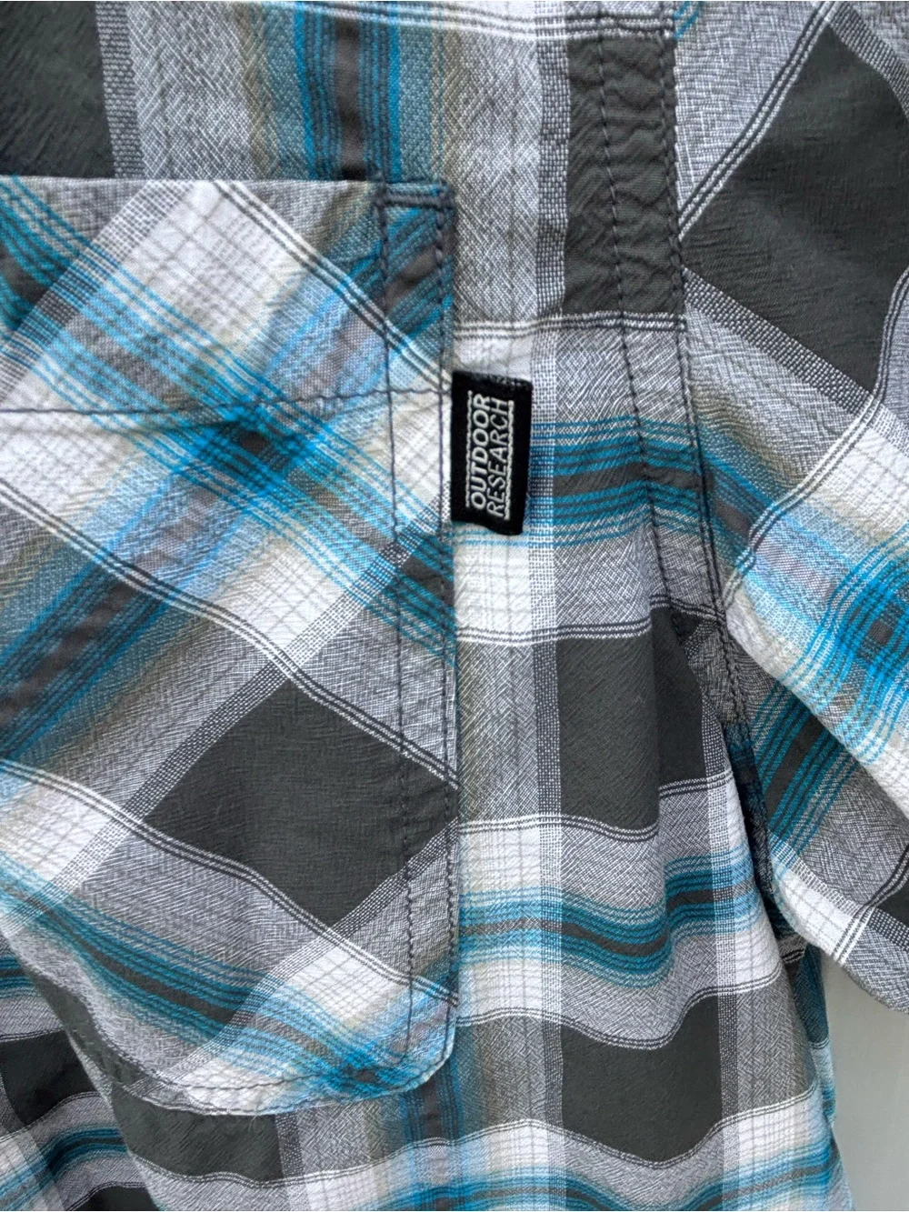 OUTDOOR RESEARCH, Men's Growler Short Sleeve Shirt, Large, Plaid - Picture 6 of 9